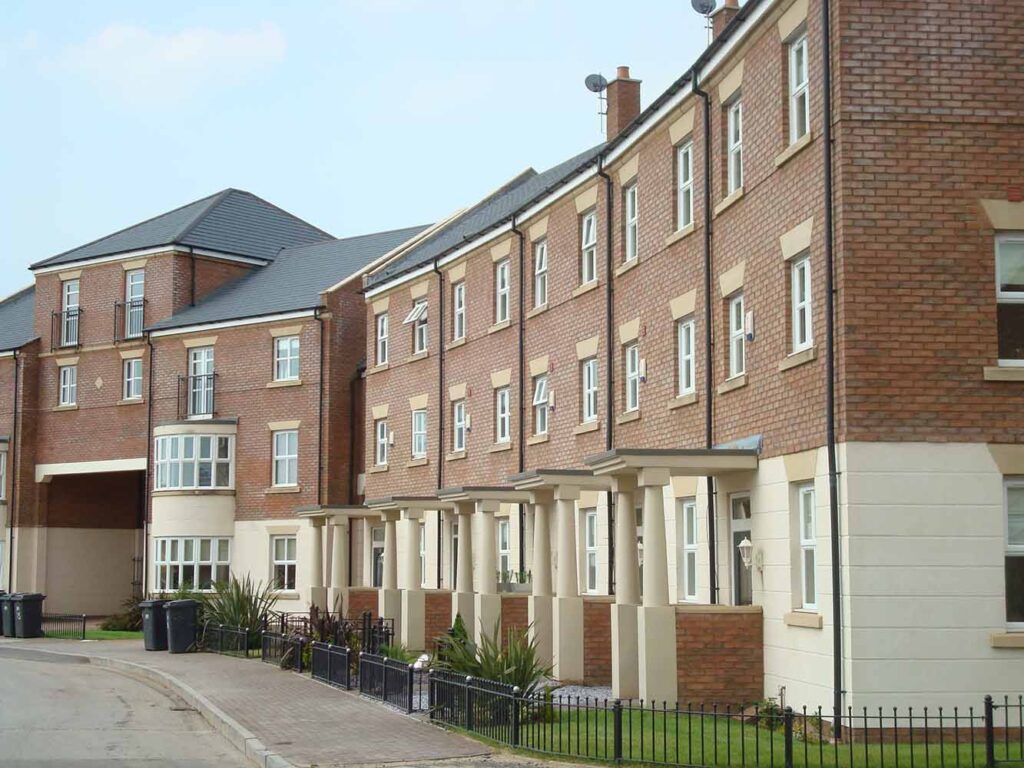 Completed project showing dry cast stone among its products